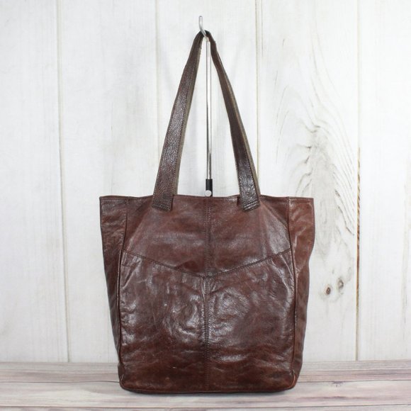 Ellington | Bags | Ellington Brown Leather Double Handle Shoulder Tote ...